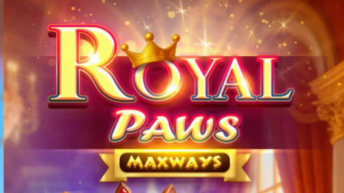Tampilan visual slot Royal Paws Maxways dengan tema taman kerajaan dan kucing bangsawan.